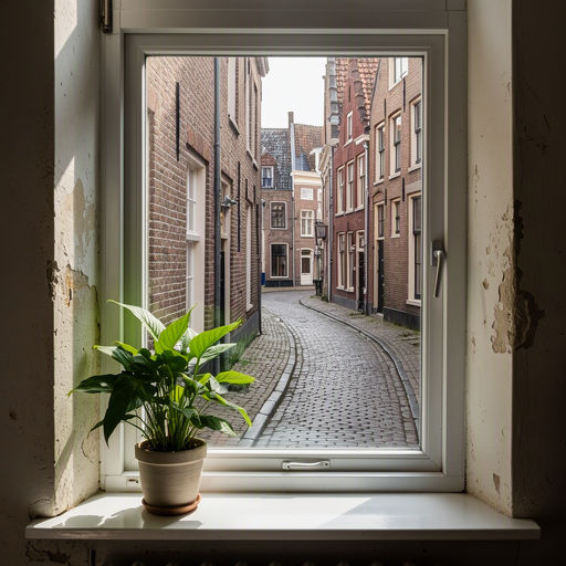 Woonkamer Pijnacker zicht op tuin door kunststof schuifpui