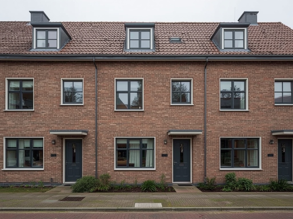 Vrijstaande woning Wateringen met strakke grijze kunststof kozijnen en groene omgeving