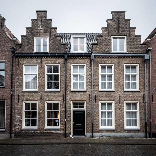 Schiedamse binnenstad met nieuwe witte kunststof kozijnen in vooroorlogs pand
