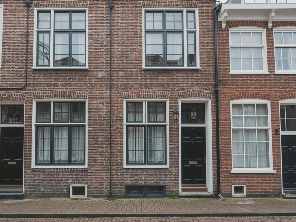 Rijtjeswoning met nieuwe antraciet kunststof kozijnen aan de Van Vredenburchweg in Rijswijk