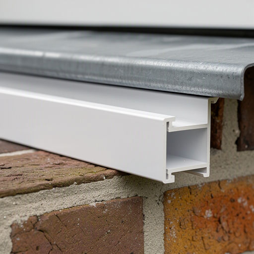 Close-up kunststof kozijn met raamventilatierooster op een bakstenen gevel in Den Hoorn