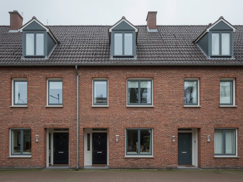 Rijtjeswoning in de Haagse Vruchtenbuurt met antraciet kunststof kozijnen