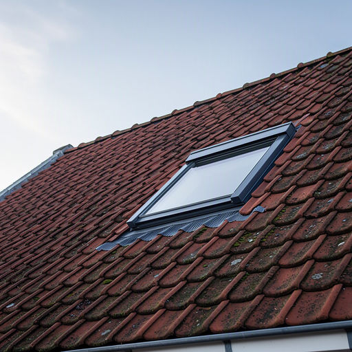 Wit kantelbaar kunststof dakraam met HR++ glas in een zolderkamer
